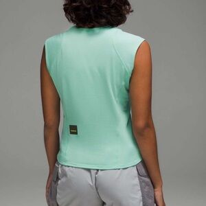 LULULEMON WOMENS CAP SLEEVE TANK TOP GREEN MEDIUM